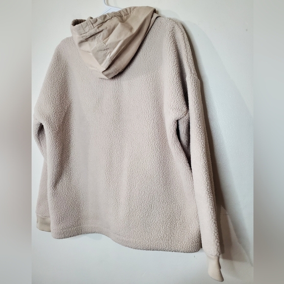 Madewell Re(sourced) Fleece Button Front Hoodie Sweatshirt Size Medium - Picture 13 of 16